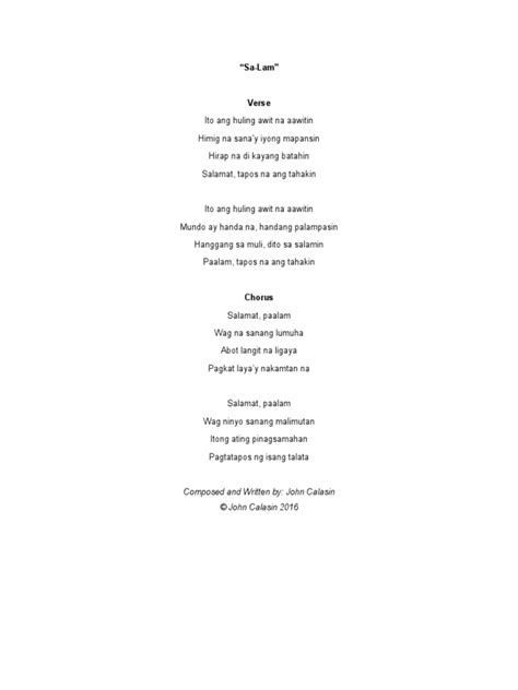 LASAM HYMN .